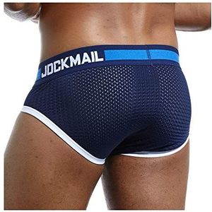 JOCKMAIL Sexy Mannen Ondergoed Slips Mesh Shorts Sexy Heren Slips Mannelijke Slipjes Ademend Katoen Ondergoed Boxers