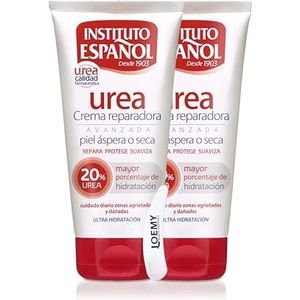 Instituto Español Handcreme Urea, Ureum Hydrating Moisturizing Cream, Creme Urea Regenererende Intensieve voor Ruwe Huid, Lichaamscrème ter voorkoming van Uitdroging, Set 150ml