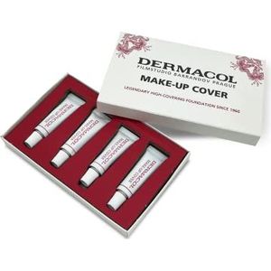 Dermacol Volledige dekking foundation - tester (licht) | Langdurige waterdichte make-up cover crème SPF30 | Hypoallergeen en lichtgewicht vloeistof | Tatoeage, acne, vlekken, huidbedekking onder de