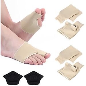 Hallux valgus-correctie, teenspreider, hallux valgus-rail, correctie, bandage, 6 stuks hamertenen, correctoren, hallux valgus teen, halux correctie, voor bunion correctie met universele maat