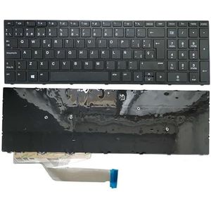 Russisch/Amerikaans/Spaans Latijns/Frans AZERTY laptoptoetsenbord voor HP voor Probook 450 G5 455 470 zwart/zilver(Black SP)