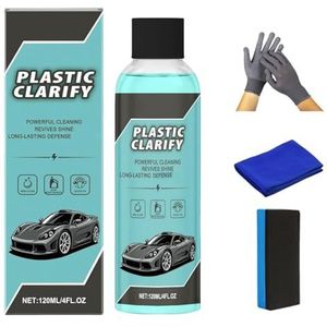Plastic Clarify, Plastic Clarify for Cars, Plastic Clarify for Cars Spray, Car Interior Plastics Cleaner & Conditioner, Waterless Spray Wax, for cars Rubber/Leather/Vinyl Resume (1 Set)