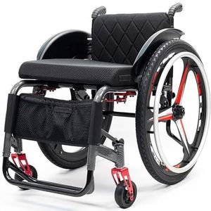 PA-DABAOO Sport- En Vrijetijdsrolstoel, Zelfrijdende Rolstoel Van Aluminiumlegering, Rolstoel Voor Volwassenen, Reisrolstoel, Lichtgewicht Met Dubbele Remmen,Seat width 42cm white