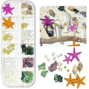 Nail Art Aurora Schelpvlokken Abalone Nagels Bedels 3D Onregelmatige Slice Schelp Steen Pailletten Nail Art Decoratie Manicure Accessoire-PH186