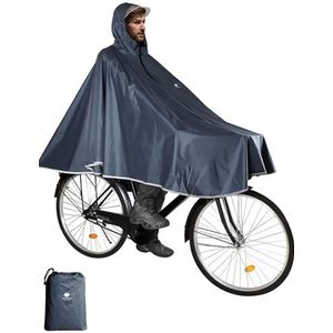 Anyoo Waterdichte Fietsponcho Fiets Regenjas Jas Capes Lichtgewicht Compact Herbruikbaar voor Jongens Mannen Vrouwen Volwassenen-Grijs