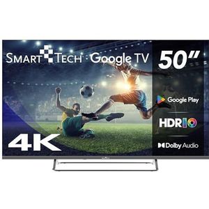 SMART TECH 4K UHD TV 50 inch (127 cm) 50UG02V, Google TV Smart TV, HDMI, USB, HEVC, Dolby Audio, HDR 10, CHROMESCAST, Google Assistant