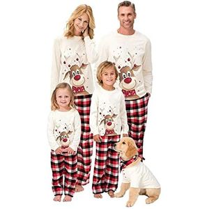 Dames S-pyjamaset bijpassende familie koppels grappige fleece kerstpyjama voor kinderen jongens/vrouwen/familie/meisjes/koppels/mannen (maat: 0-6Maanden)