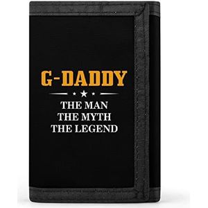 G-daddy The Man The Myth The Legend Casual Heren Credit Card Houder Portefeuilles voor Vrouwen Slanke Duurzame Portemonnee met ID Venster