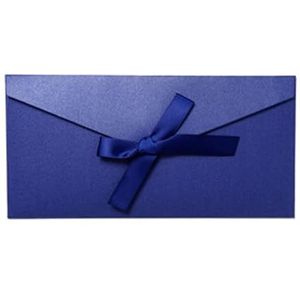 Bruiloft uitnodigingskaarten 10 stuks vintage iriserende papieren enveloppen voor brieven mailers set kraft brief envelop voor bruiloft uitnodiging cadeau ansichtkaarten (kleur: langblauw)