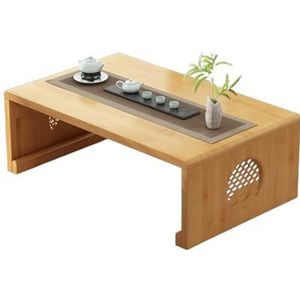 INEOUT Lage salontafel, Japanse vloertafel, woonkamersalontafel, opvouwbaar ontwerp, voor woonkamer, eetkamer, thee, woondecoratie
