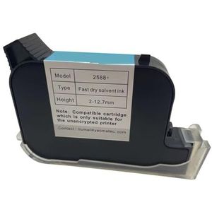 2588 2588+ 2588+M 12,7 mm sneldrogende inktcartridge for geen gecodeerde draagbare inkjetprinter Afdrukken in meerdere formaten(Blue)