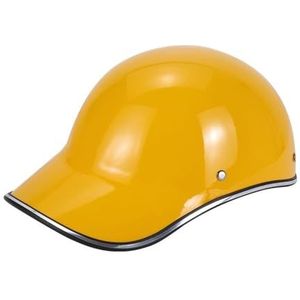 AISHANBAIHUODIAN Motorfiets Halfhelm Baseball Cap Stijl Dameshelm Volwassen Elektrisch Geschikt for fietshelmen Fiets Heren Klassieke scooter Berglicht ( Color : Yellow )
