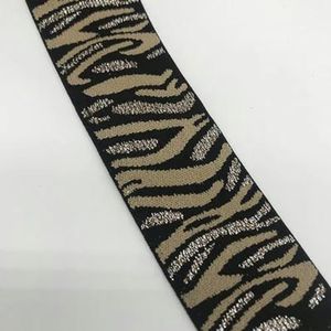 letter luipaardprint zebraprint jacquard elastische band kleur zwart korset taille elastische band accessoires-5-40mm-1M