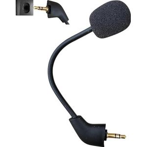 Vervangende gamemicrofoonboom voor pre-2021 1e versie bedrade Kingston HyperX Cloud 2 II Cloud Core Cloud Pro CloudX PS5 Computer PC Gaming Headsets (Elliptische gat-Straight End Mic)