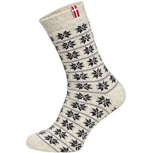 HomeOfSocks Vlagsokken van Denemarken, knuffelsokken voor dames en heren, dikke sokken met 80% wolaandeel en Deense vlag, duurzaam en duurzaam verpakt, Made in Portugal, antraciet, 39-42 EU