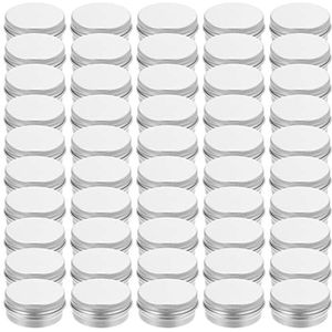 Veemoon 50 Stcs 30 Ml Aluminium Blikjes Met Schroefdop Make- Upmonstercontainer Lege Monsterpotten Lege Reistin Voor Het Opslaan Snoepjes Lipbalsem Cosmetische Lotion