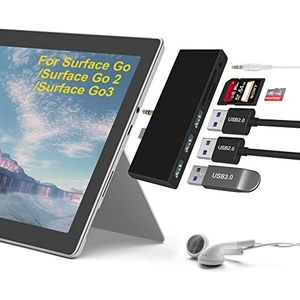 Surface Go Docking Station, USB C Hub Surface Go /Go2/Go3 met USB3.0 + 2 USB 2.0 + SD-kaartlezer + Micro SD-kaartlezer (SD&TF-sleuf) + 3,5 mm audio-uitgang, multifunctionele 6-in-2 Surface Go