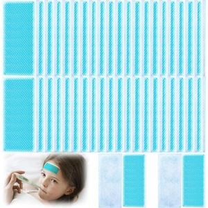 50 stuks koelpleisters, koelpads, gel koelpad, hitteslag, koelpleisters, hoofdpijn, koortspleisters, direct koud kompres, koudepleisters voor koortsklachten en migraine (50)