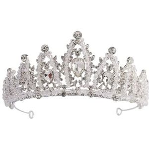Kristallen kroon Queen Tiara bruid kroon hoofdband voor bruid bruiloft hoofdtooi prinses verjaardag party optocht
