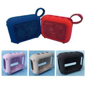 Siliconen luidsprekerhoes voor JBL GO4 Bluetooth-compatibele luidspreker volledige dekking stofdicht verdikte beschermhoes (rood)