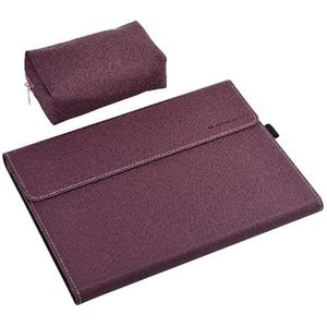 Tablethoes All-Inclusive Drop Case voor Microsoft Surface Pro 8, Kleur: PC Hard Shell Wijnrood Met Power Pack Tablet Case