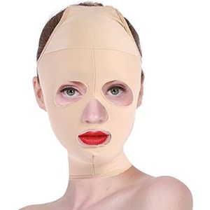 Gezichtslift Afslanken, V-gezichtsmasker Volledige dekking Bandage Verminder dubbele kinverwijderaar Gezichtsgewichtsverlies Schoonheidsgordel (XL)