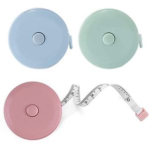 SIOPPKIK Intrekbaar meetlint voor het meten van lengte, borst, taille, enz., 3 stuks