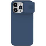 Nillkin CamShield Hoesje Geschikt voor Apple iPhone 15 Pro - Compatibel met MagSafe - Siliconen Back Cover - met Camera Slider Blauw