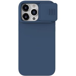Nillkin CamShield Hoesje Geschikt voor Apple iPhone 15 Pro - Compatibel met MagSafe - Siliconen Back Cover - met Camera Slider Blauw