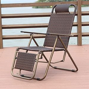 GEIRONV Vouwstoel, fauteuil tuin zon ligstoelen siesta stoel verstelbare luie buitenstrandstoel zomerachter ligstoel stoel Fauteuils