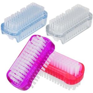 GUTERTOP 4 stuks handborstel, handwasborstel, nagelborstel, dubbelzijdige nagelborstel, nagelborstel, handwasborstel, vingernagelborstel voor mannen en vrouwen (rood, blauw, paars, transparant)