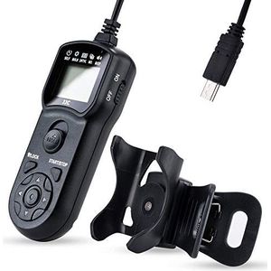 JJC Multifunctionele timer afstandsbediening met statiefhouderklem voor Sony Alpha A1 A1II A9 A9II A9III A6600 A6000 A7II A7R A7RII A7RIII A7S A7SII A7SIII HX90 HX300 RX1RII RX1R RX100M7 vervangt