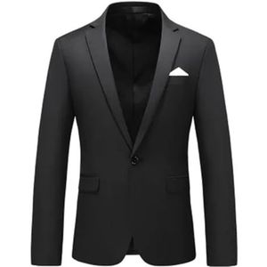 Pegsmio Klassieke Formele Pak Jassen Mannen Enkele Knop Slim Fit Business Blazers Formele Kantoor Casual Slim Fit Blazer, Zwart, 3XL