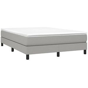 vidaXL-Boxspringframe-stof-lichtgrijs-140x190-cm