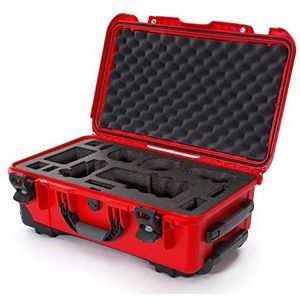 Nanuk 935 waterdichte handbagage harde hoes met aangepaste schuim invoegen voor Sony a7R formaat camera w/wielen - rood (935-ESON9)