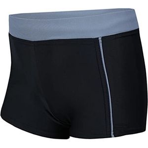 Aquarti Jongens Korte Zwembroek Zijde Bies Kinderen Zwem Shorts, 024 Zwart/Grijs, 158