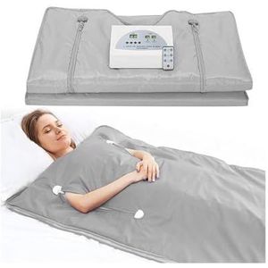 Infrarood saunadeken Waterdicht gewichtsverlies Verwarming, professionele afslanksaunadeken for thuis spa-therapie schoonheidssalon,Saunasessies thuis(SILVER)