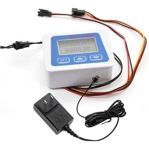 Digitale waterstroommeterset, slimme LCD-stroomsnelheidsmeter met sensor en temperatuurweergave G1 G1/2 G3/4 Nauwkeurige metingen(Power supply)
