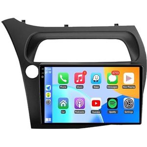Android autoradio met multimediaspeler en 9-inch touchscreen Voor Honda Civic Hatchback 2006-2011 Autoradio met Bluetooth, navigatie en compatibiliteit(M400S 8Core 4G+Wifi 6G+128G)