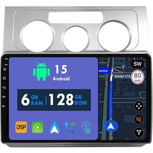 RoverOne Autoradio GPS voor Volkswagen Touran 1 2003-2010 Carplay Android Auto Stereo Hoofdeenheid Bluetooth WiFi Radio Speler Sat Navigatie