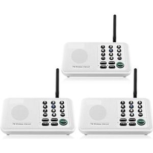 Draadloze intercoms, 10-kanaals draadloos intercomsysteem uit één stuk for huis-aan-huis-oproepen Pratende communicatie