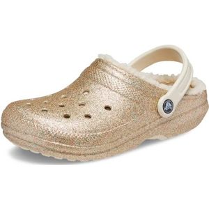 Crocs Klassieke gevoerde glitter dames multi/gouden klompen-UK 6/EU 38-39 (205842), Veelkleurig goud, 6 UK