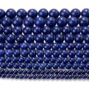 Natuursteen Kraal Tijgeroog Lava Toermalijn Turkoois Agaat Jade Jaspers Kwarts Kralen Voor Sieraden Maken DIY Handgemaakte Neckla-Lapis Lazuli-8mm 45 tot 46st