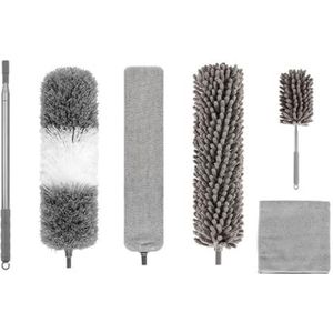 Kellegour - Plumeau - Telescopisch - Wasbaar - 6-delige - Uittrekbaar tot 240 cm