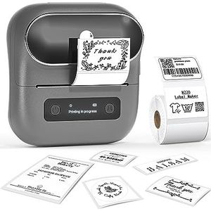 Phomemo M220 Bluetooth labelprinter, thermische labelprinter, machine, zelfklevend, etiketteerapparaat voor barcode, detailhandel, kantoor, compatibel met telefoons en pc-systeem