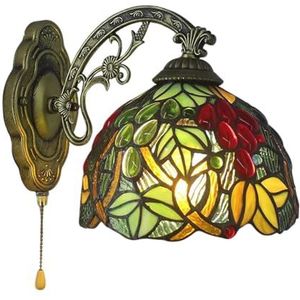 KOLHGNSE Antieke Tiffany Wandlamp Binnen Wandlamp Gekleurd Glazen