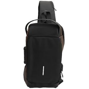 Casual Sling Bag, Diefstal Voorkomen Vermoeidheid Vermindering USB Opladen Sling Rugzak voor Sport voor Reizen (Zwart)