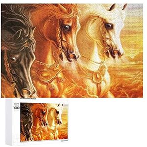 Cool 3d dier paard puzzel voor volwassenen gepersonaliseerde houten puzzel foto kunstwerk voor thuis wanddecoratie cadeau 1000 stuks