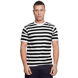 Active Star® Rood & Wit Gestreept T-shirt voor dames en heren, casual unisex rood zwart blauw en wit ronde hals korte mouw strepen dagelijkse kleding zomer boek week top volwassenen UK maat S-XXL