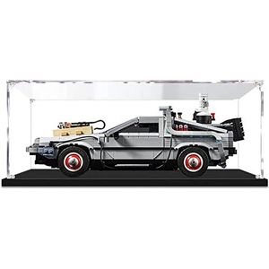 Display Case voor Lego 10300 Back to The Future Series Time Machine Auto Display Case Acryl Showcase voor Lego 10300 (Exclusief Lego Model)(3mm)